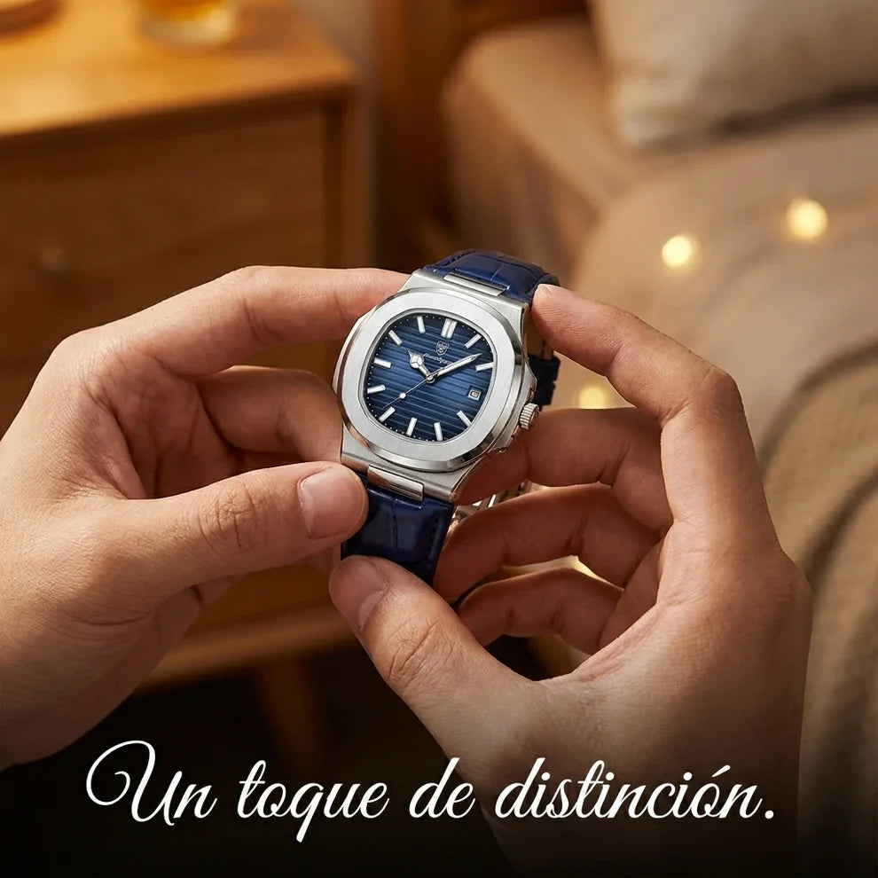 Reloj POEDAGAR Azul: Estilo Business Premium