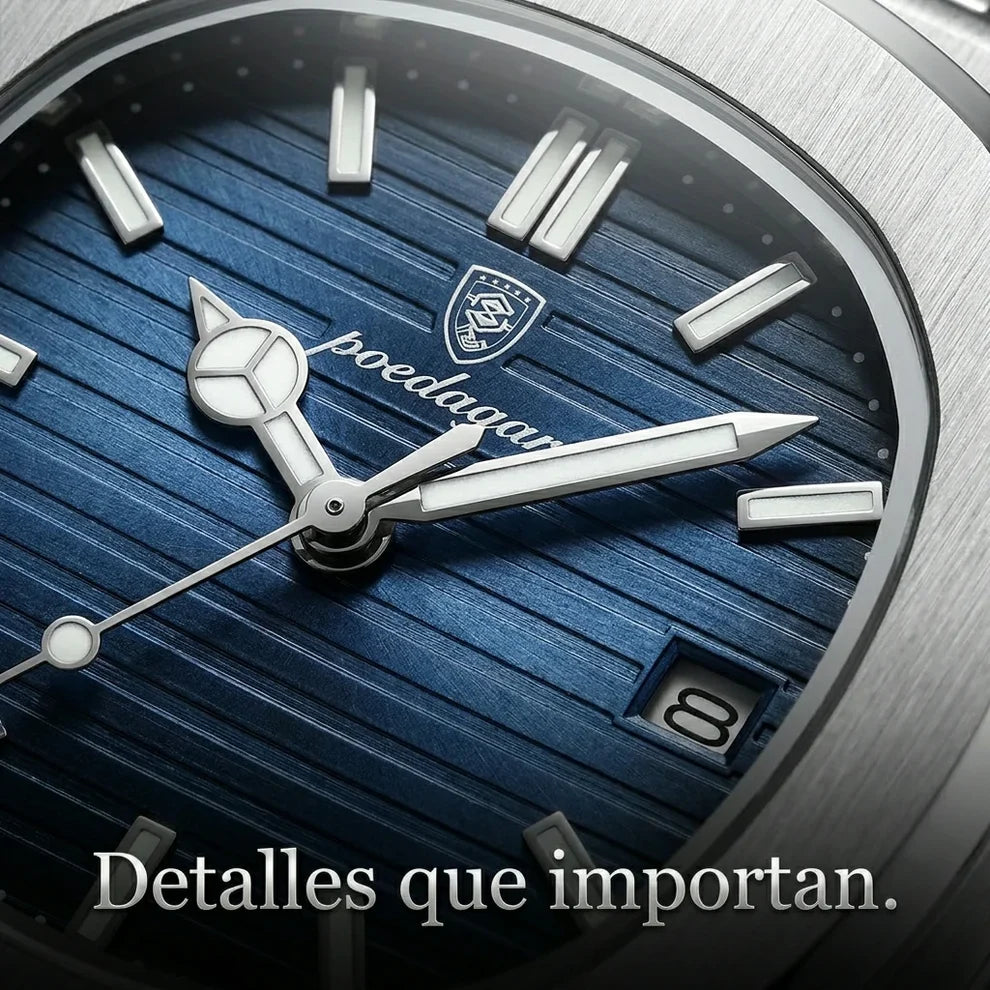 Reloj POEDAGAR Azul: Estilo Business Premium