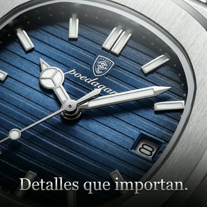 Reloj POEDAGAR Azul: Estilo Business Premium