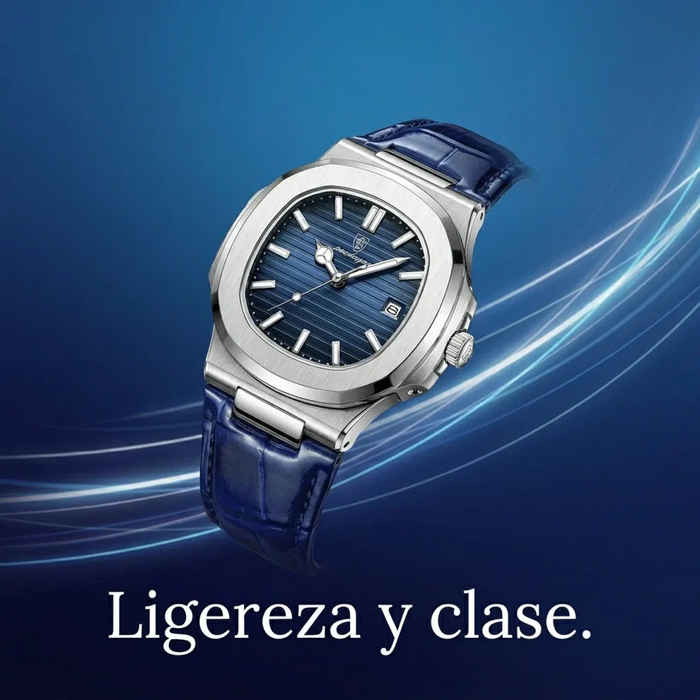 Reloj POEDAGAR Azul: Estilo Business Premium