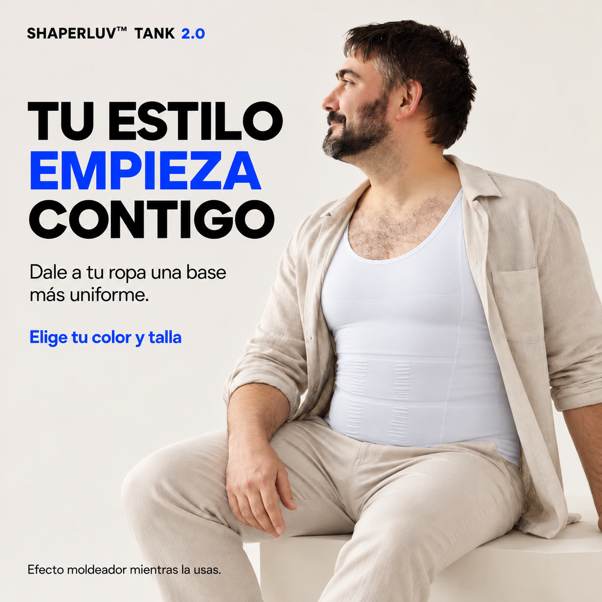 SHAPERLUV™ Tank 2.0 — Camiseta Moldeadora de Compresión para Hombre