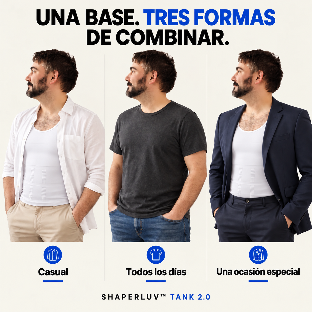SHAPERLUV™ Tank 2.0 — Camiseta Moldeadora de Compresión para Hombre