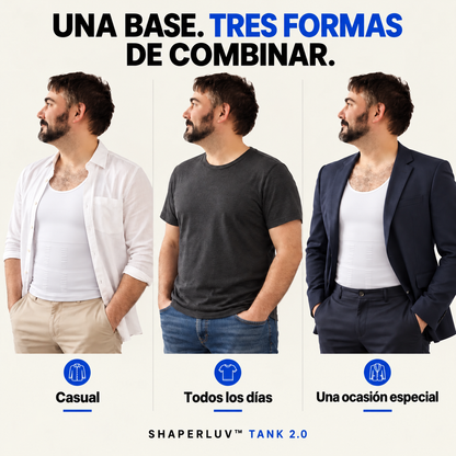 SHAPERLUV™ Tank 2.0 — Camiseta Moldeadora de Compresión para Hombre