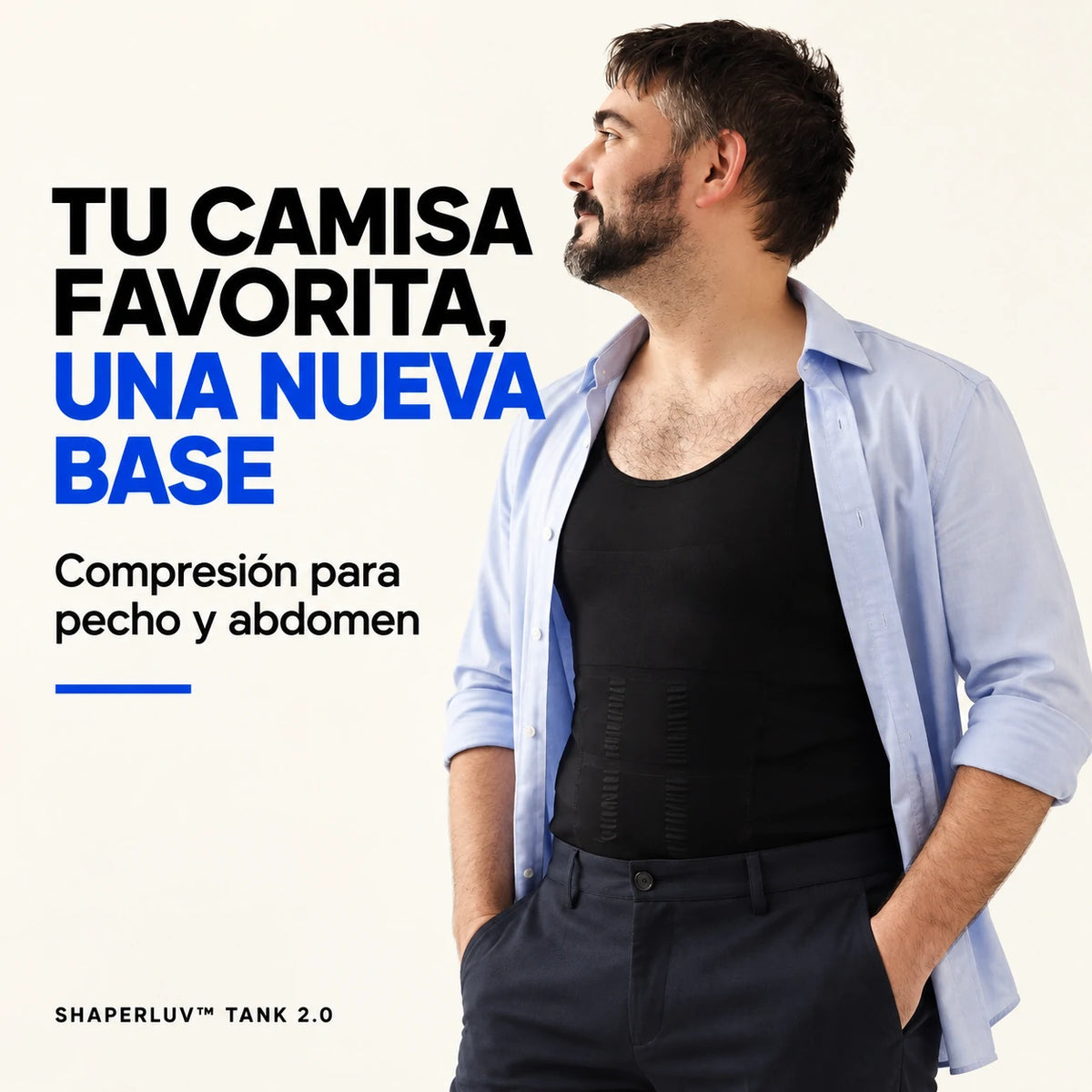 SHAPERLUV™ Tank 2.0 — Camiseta Moldeadora de Compresión para Hombre